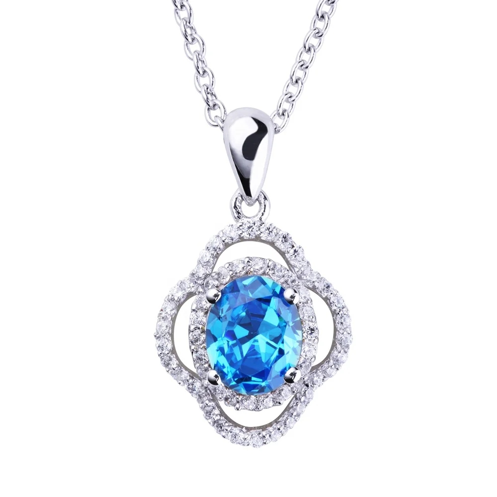 product-Flower shape gemstone silver bijoux jewelry-BEYALY-img