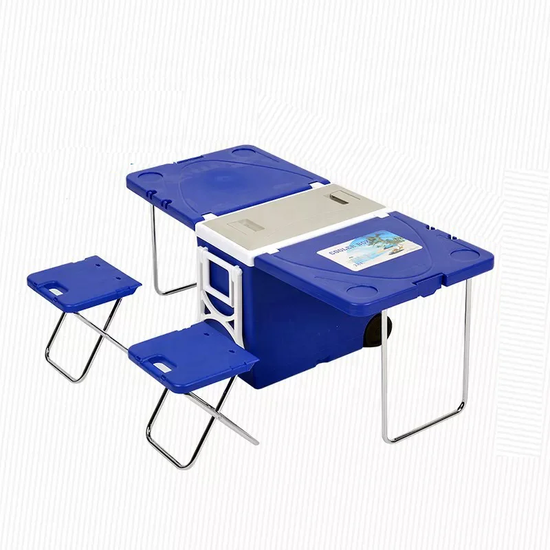 

Outdoor 28L portable camping cooler box set with table