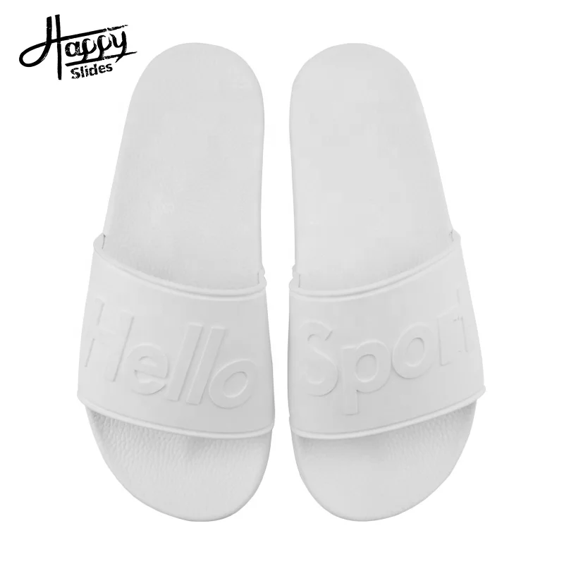 

Happyslides Custom Made Sandals Men Pvc Slipper,Wholesale Custom Logo Slide Sandal Summer Rubber White Slippers