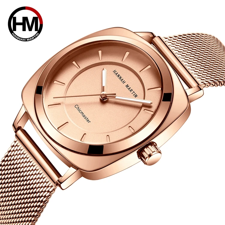 

HANNAH MARTIN 106 Lady Minimalist Women Wrist Watch Latest Design Classic Stainless Steel Watches For Ladies, As picture