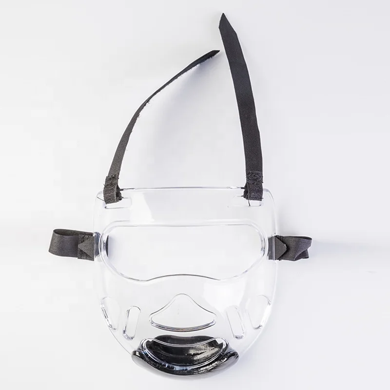 

high quality hard plastic taekwondo head mask, Transparent