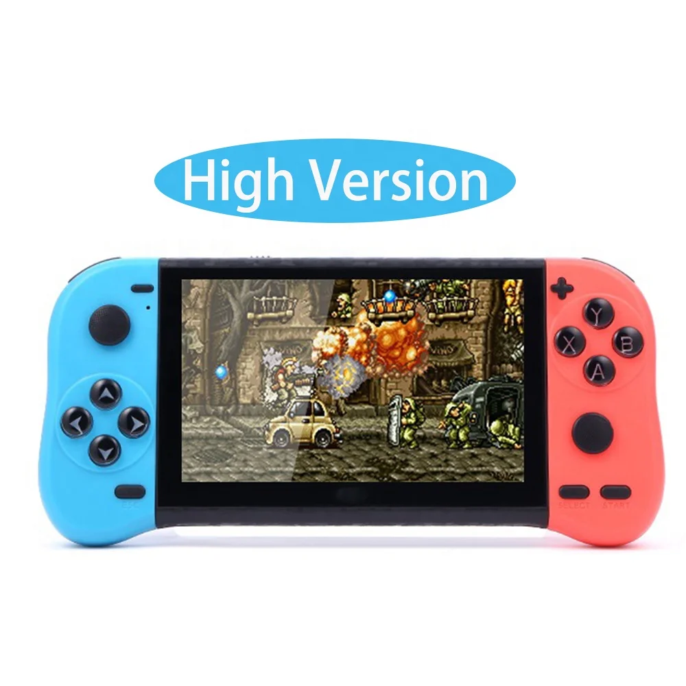 

New Version Portable Retro Video Games box G5 X40 mini X12 X16 X7 X6 Plus 128 bit Handheld Gaming TV Out Game Console Player, Blue red
