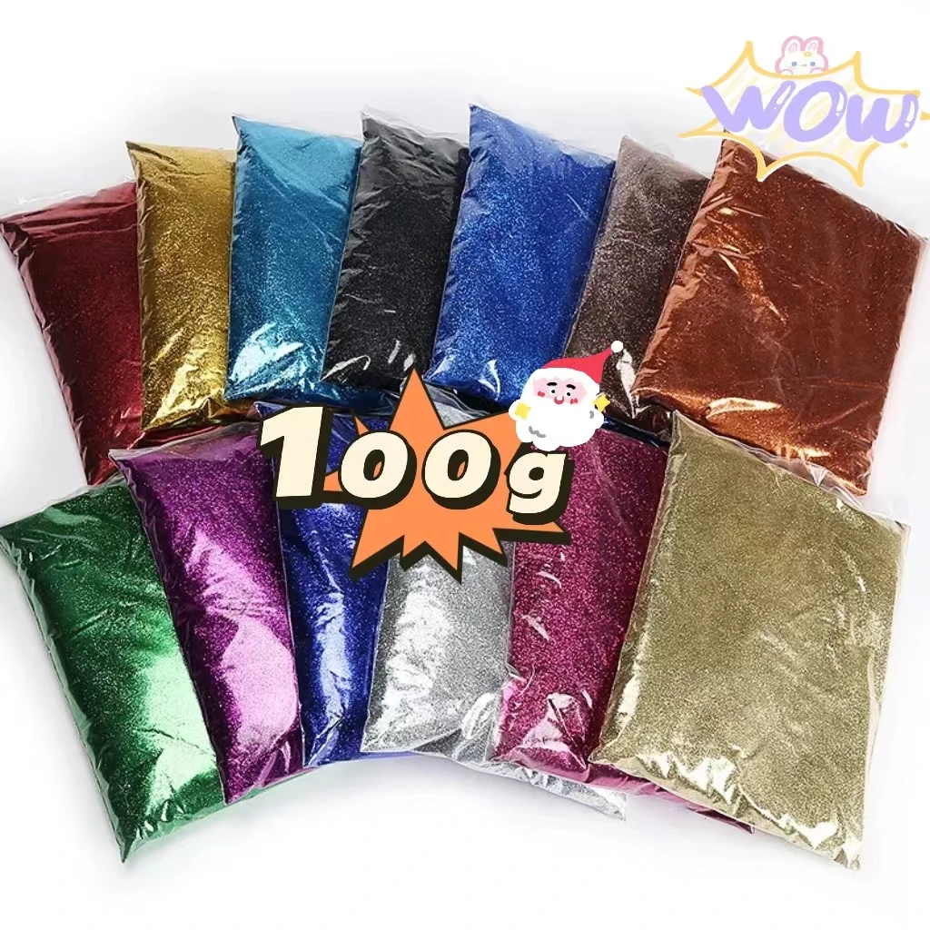 Wholesale Biodegradable PLA Material Glitter Powder 10 Colors Bulk Cosmetic Christmas Decorations for Balloons Comedy Magic