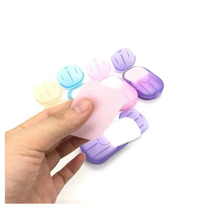 

free shipping Portable Disposable Paper Soap Sheets Flakes Washing Cleaning Soap Paper Sheet