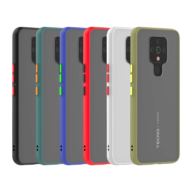 

Factory price skin feel transparent tpu pc slim hybrid phone case for TECNO Camon 16 back cover case
