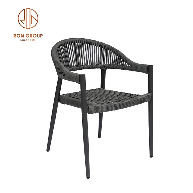 Foshan furniture supplier Garden Outdoor Furniture PP Plastic Rattan Stackable Chairs