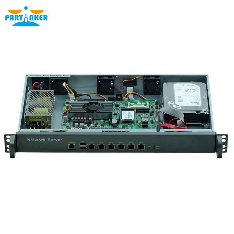 

1U Router Firewall Chassis Network Firewall With Firewall 1037u Motherboard For Pfsense 6*82583V
