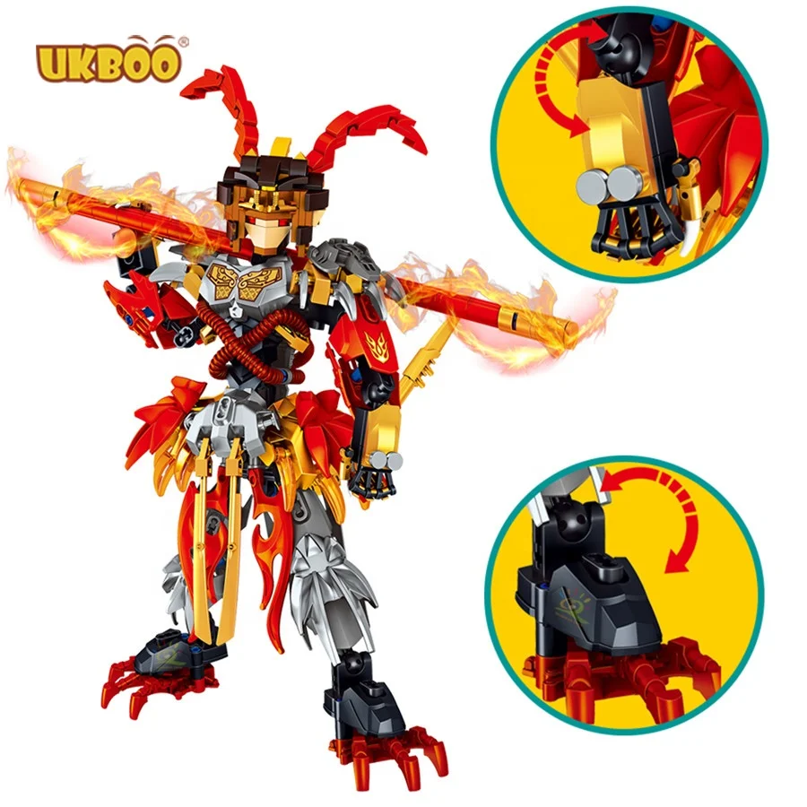 

UKBOO 316PCS 2020 Hero Factory Bionicle Chinese Fairy Tales Blocks Bricks Building Blocks Monkey King Warrior Mech