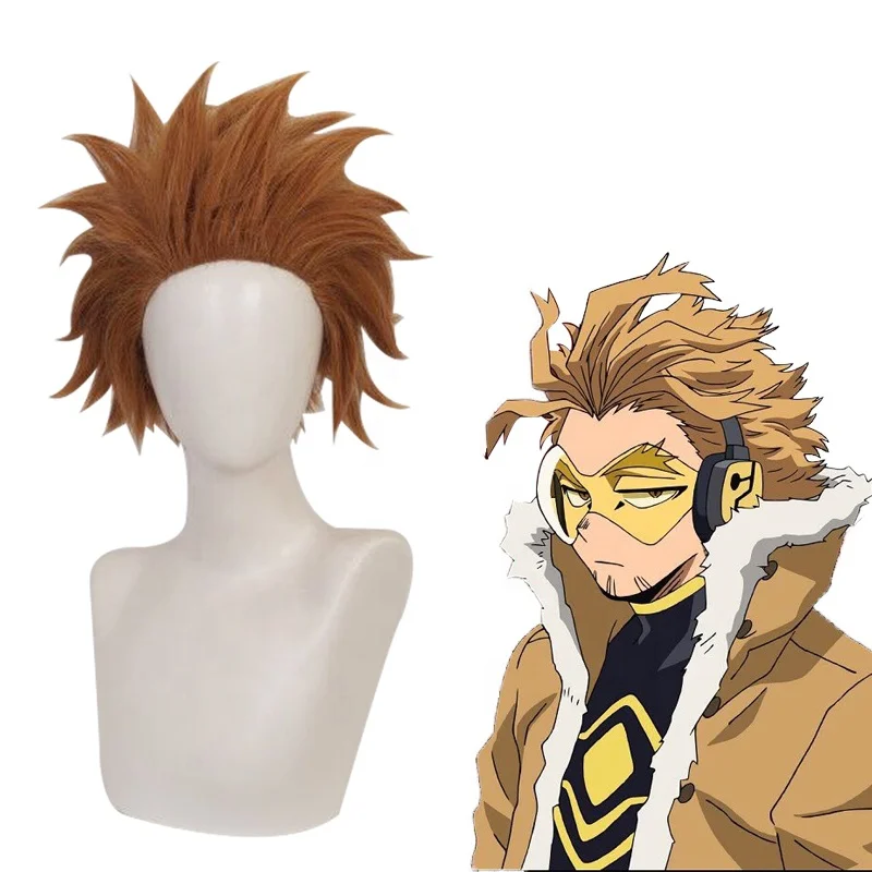 

Wholesale My Hero Academia Anime Wig 30cm Short Light Brown Hawkes Wig Synthetic Hair Cosplay Costume Wigs CS-384L