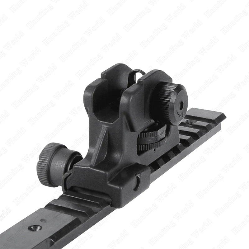 

Tactical Detachable Compact Backup Iron Rear Sight with Full Windage/Elevation Adjustment for Hunting Airsoft Rifle Accessory