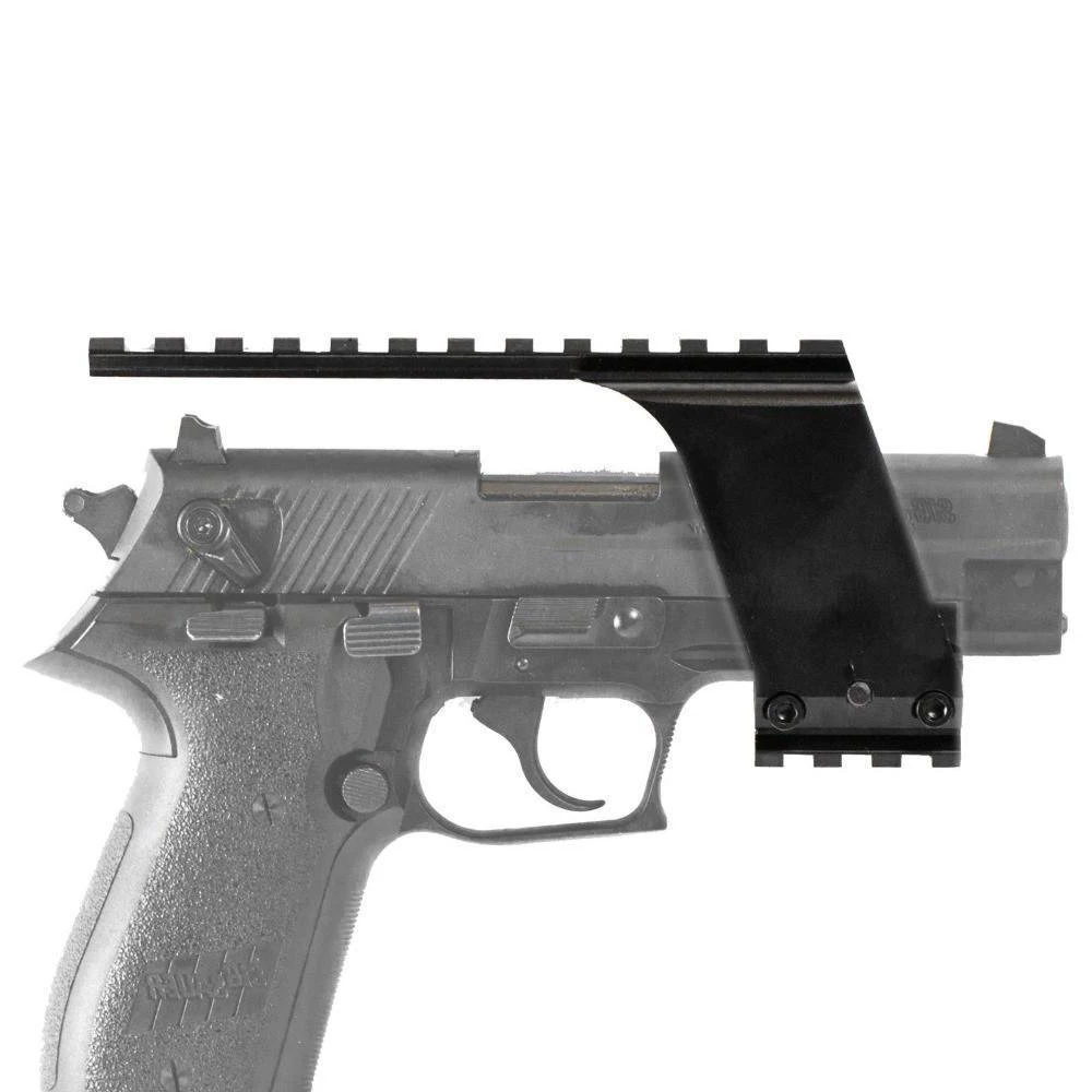 

Black Tactical Top Bottom 20mm Picatinny Weaver Rail Mount Pistol Handgun Light Laser Scope Sight Mount for Hunting Glcok 17 19