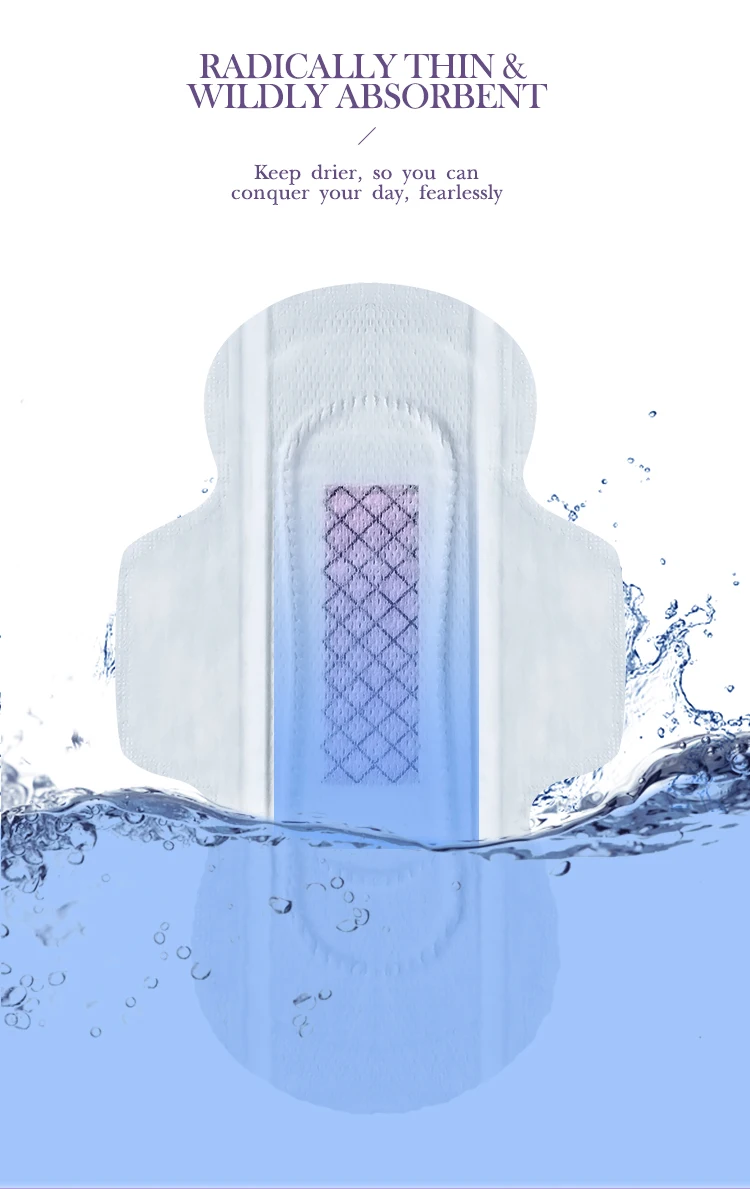 Antistatic Graphene Sanitary Pads Chlorinefree Lady Menstrual Pads