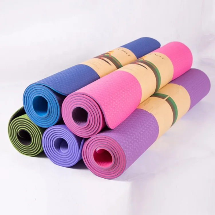 

TKing 2021 Custom Fitness Home Gym Private Label Anti-Slip Manufacturer Custom Eco Friendly TPE Yoga Mats For Women, Customized color
