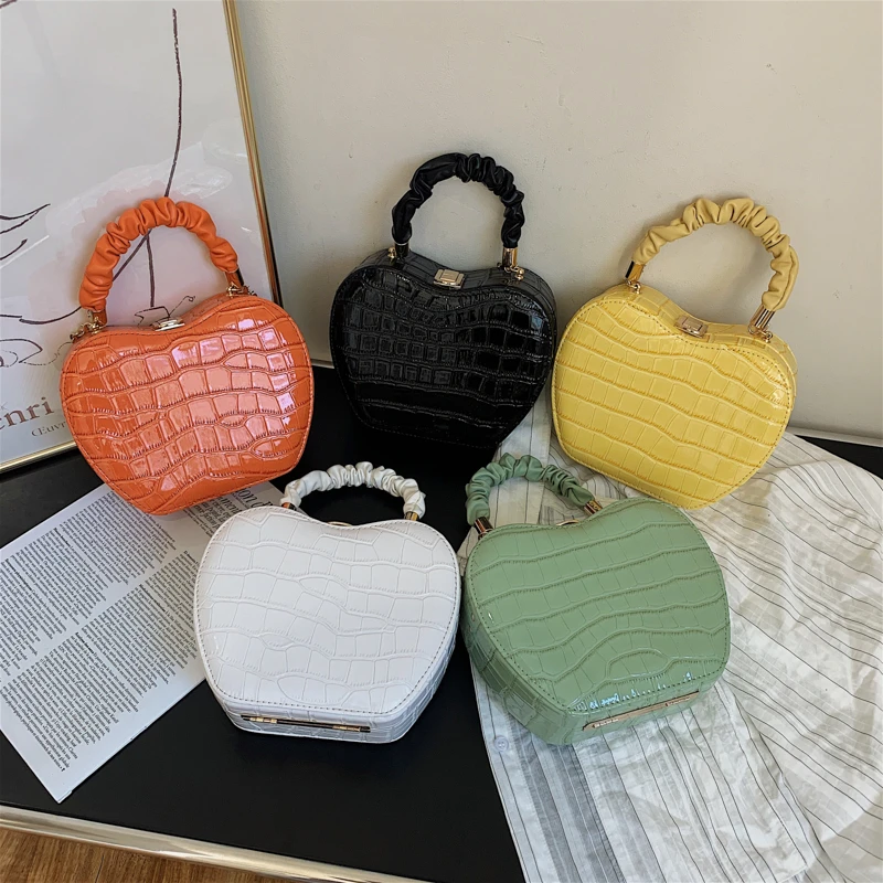 

2021 Fashion Trendy Ladies Small Apple Bags Girls Cute Purses Beautiful Box Handbags For Woman