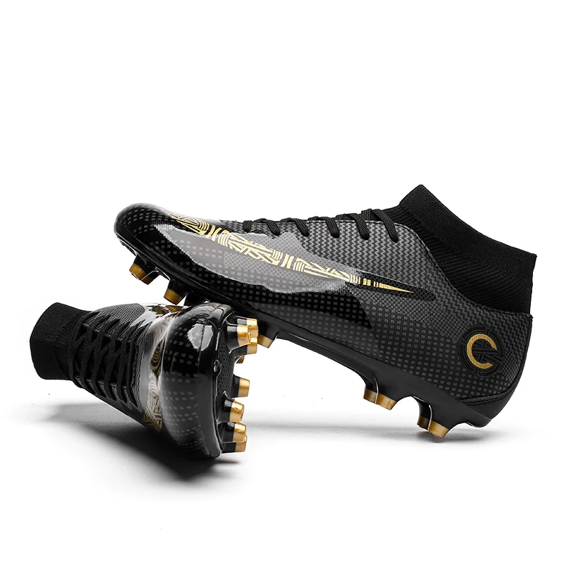 

2020 Latest Fashion Mens Light Studs Boots Non-Slip High Quality Cleats Football Shoes