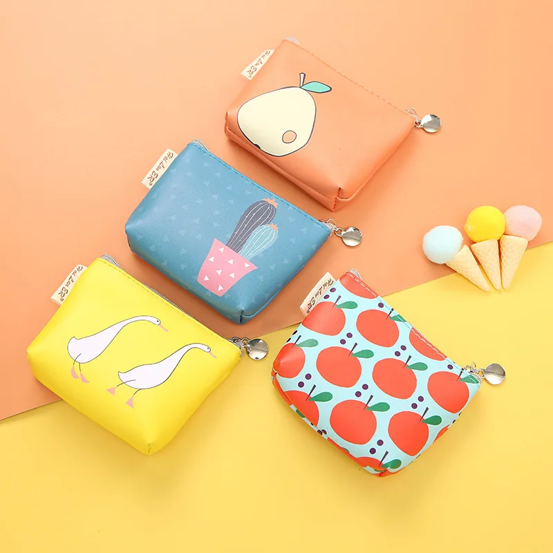 

MSYO Fashion Accessories PU Color Plant Fruit Cactus Kids Water Proof Toy Key Storage Coin Bag
