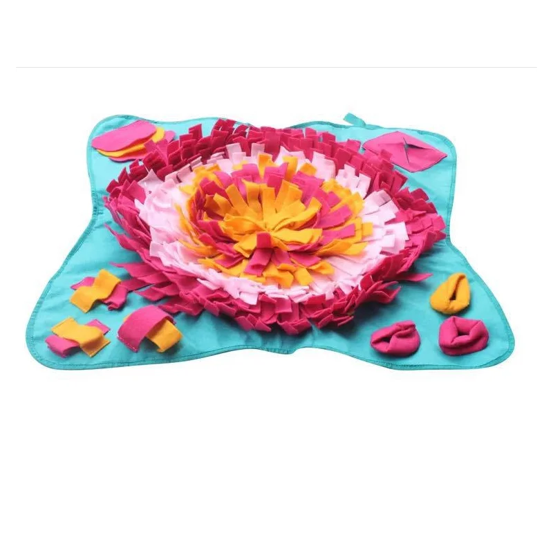 

Dog snuffle mat flower Snuffle Mat Nosework Pet Nose Work Blanket Non Slip Pet Activity Mat for Foraging Skill