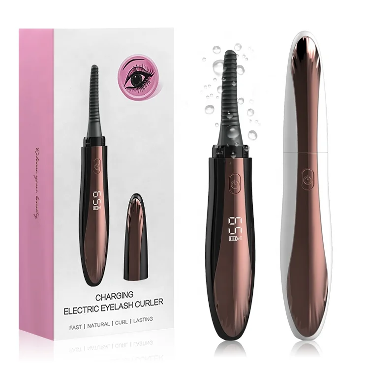 

Electric heating eyelash curler Double-Sided Electric Eyelash Curler & Silicone waterproof Create natural curled eyelashes., Black, white