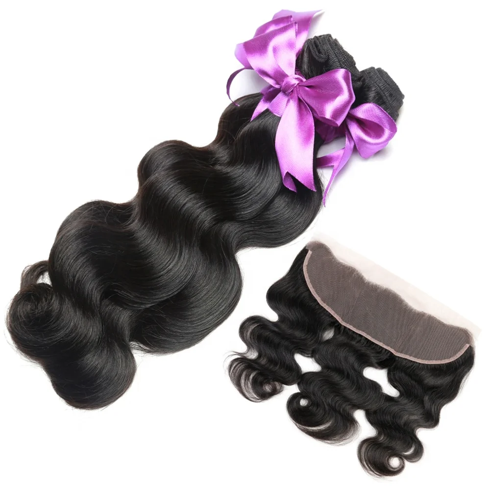 

Wholesale Raw Vietnamese Hair Cheap Cuticle Aligned Virgin Hair Extension Free HD Lace Frontal With Brazilian Bulk Bundles