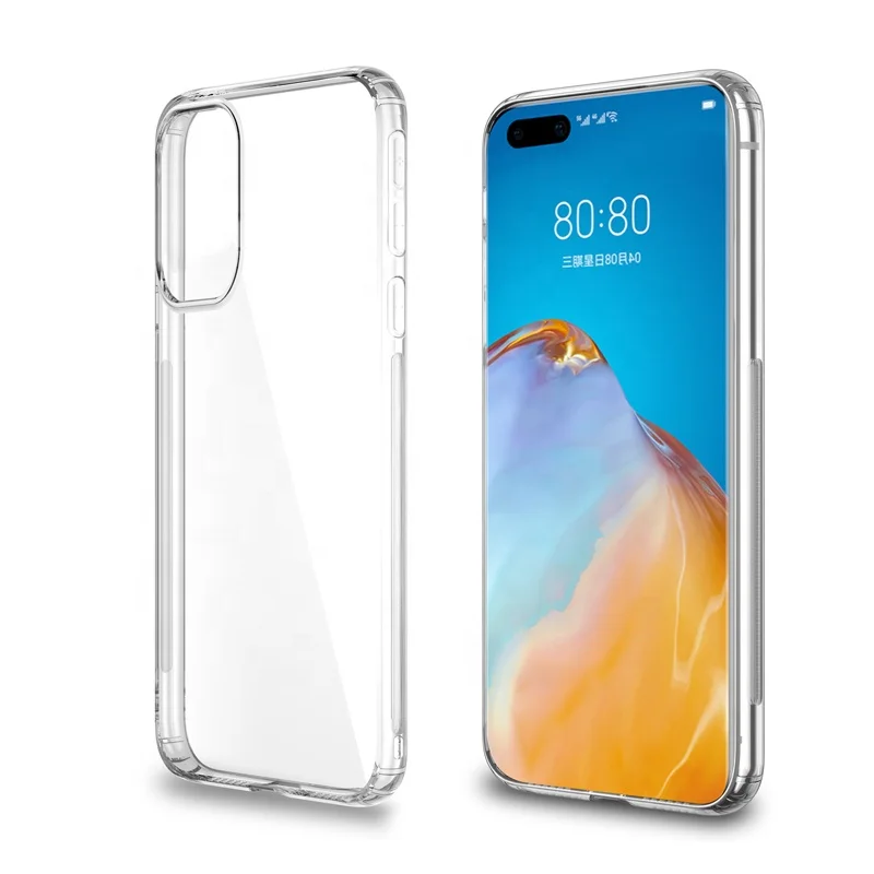 

Cyrstal Clear Ultra Thin Soft Silicone TPU Scratch-Resistant Phone Case For Huawei P40 Cover, Transparent