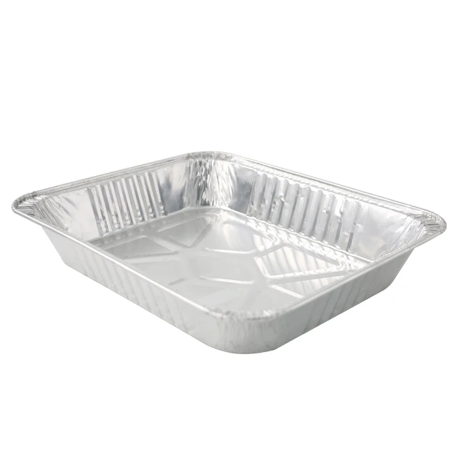 
disposable aluminium foil bbq grill pan half size medium aluminum foil container 