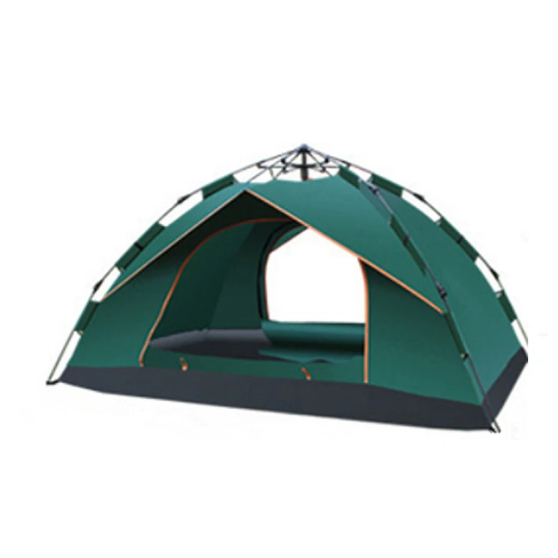 

Camping Tent Customized Logo Outdoor 3-4 Person Fully Automatic Tent Quick Opening Rainproof Sunscreen Single Layer Tent, Blue,green