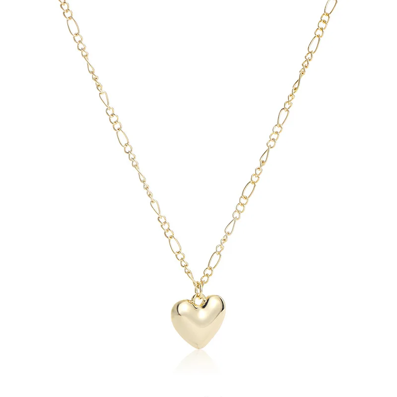

Valentine's Day Gifts Adjustable Long Chain 18K Real Gold Plated Heart Pendant Clavicle Necklaces For Girlfriend
