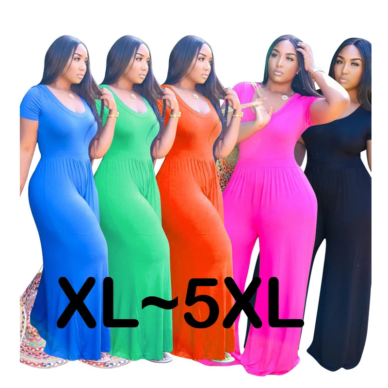 

Wholesale Fashion Flora Print Boho Ladies Summer Plus Size Women Jumpsuit 2021 Sexy Bodycon Rompers Womens One Piece Jumpsuit