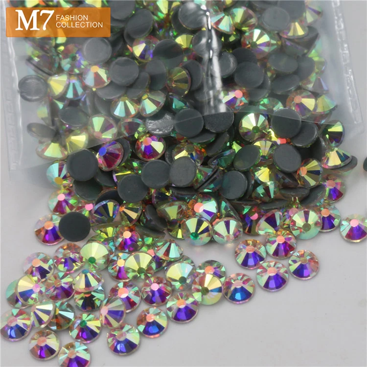 

MSBJ038 Wholesale Crystal Round Flatback Crystal AB Hotfix In Bulk For Jewelry Decoration Rhinestones, White