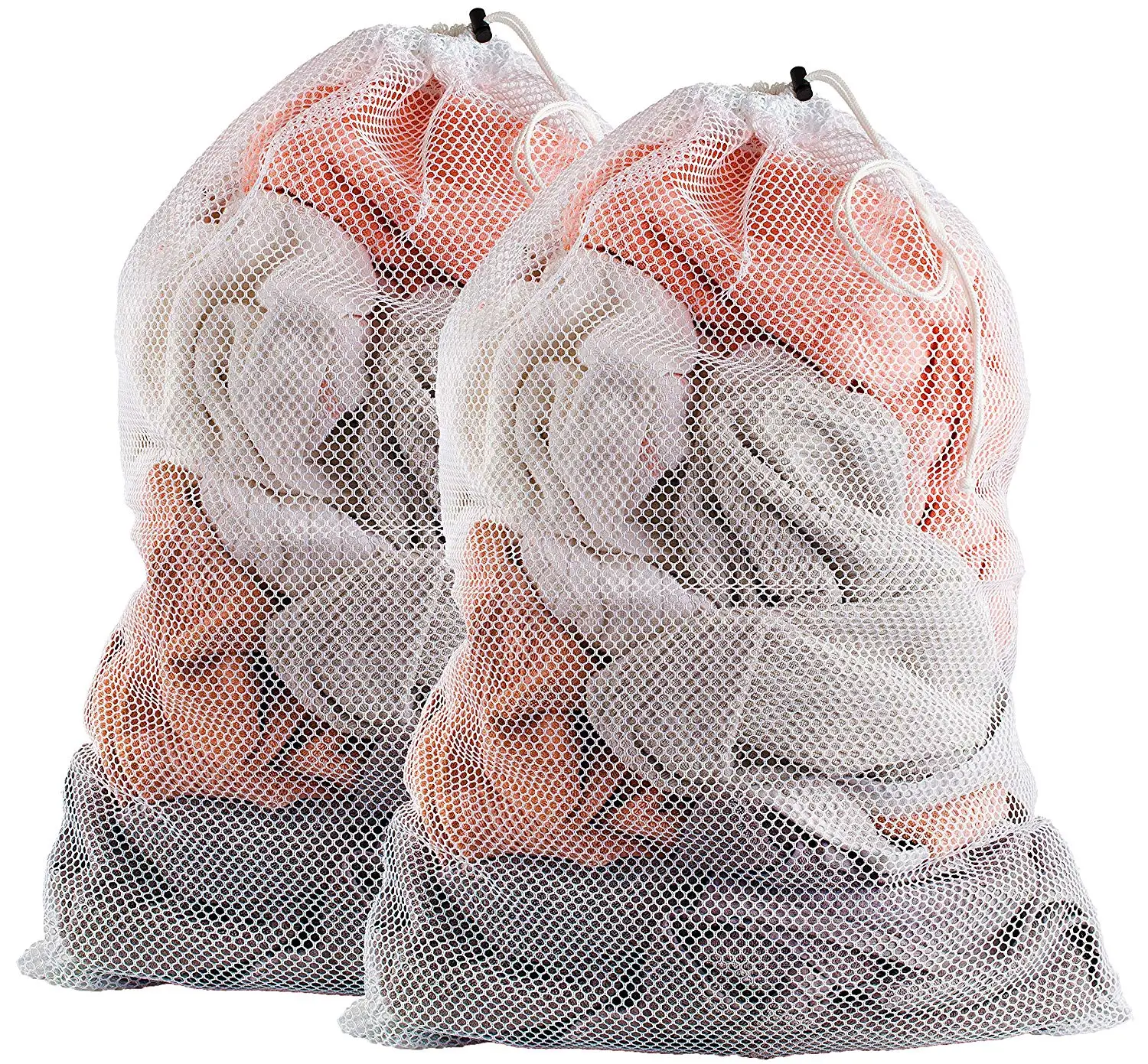 

24 x 36 inches Sturdy Mesh Drawstring Laundry Storage Bag Hotel Laundry Bag Shipping by sea or train, White/black/green/custom color