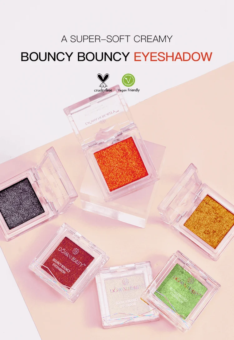 Domani Beauty Long Lasting Gold Custom Private Label Glitter Loose Pigment Cheap Red Makeup 11colors Single Eye Shadow Eyeshadow