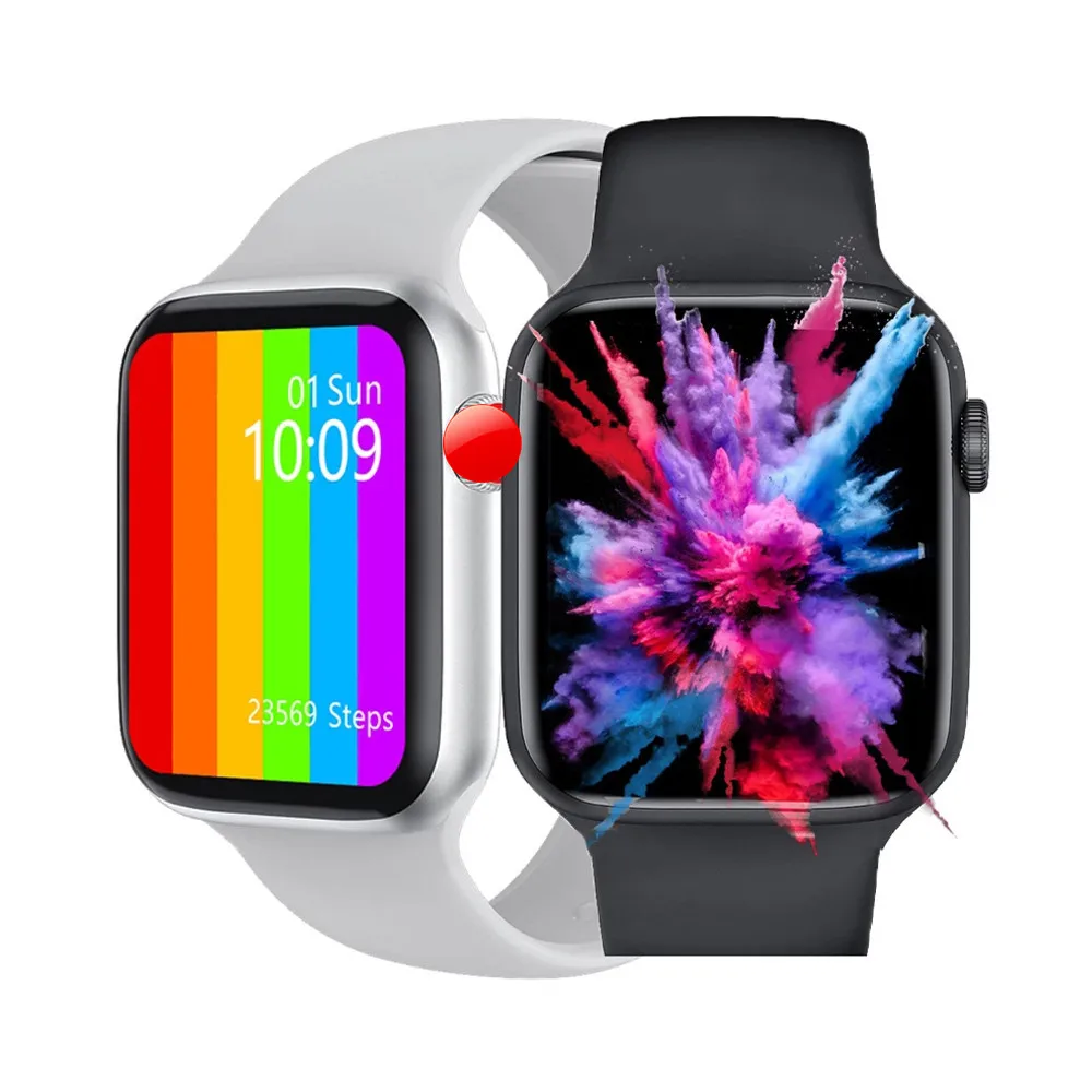 

2021 Newewst Watch6 W26 W26+ pro Smart Watch BT Call Heart Rate Blood Pressure Monitor Smart watch, Black, white, pink