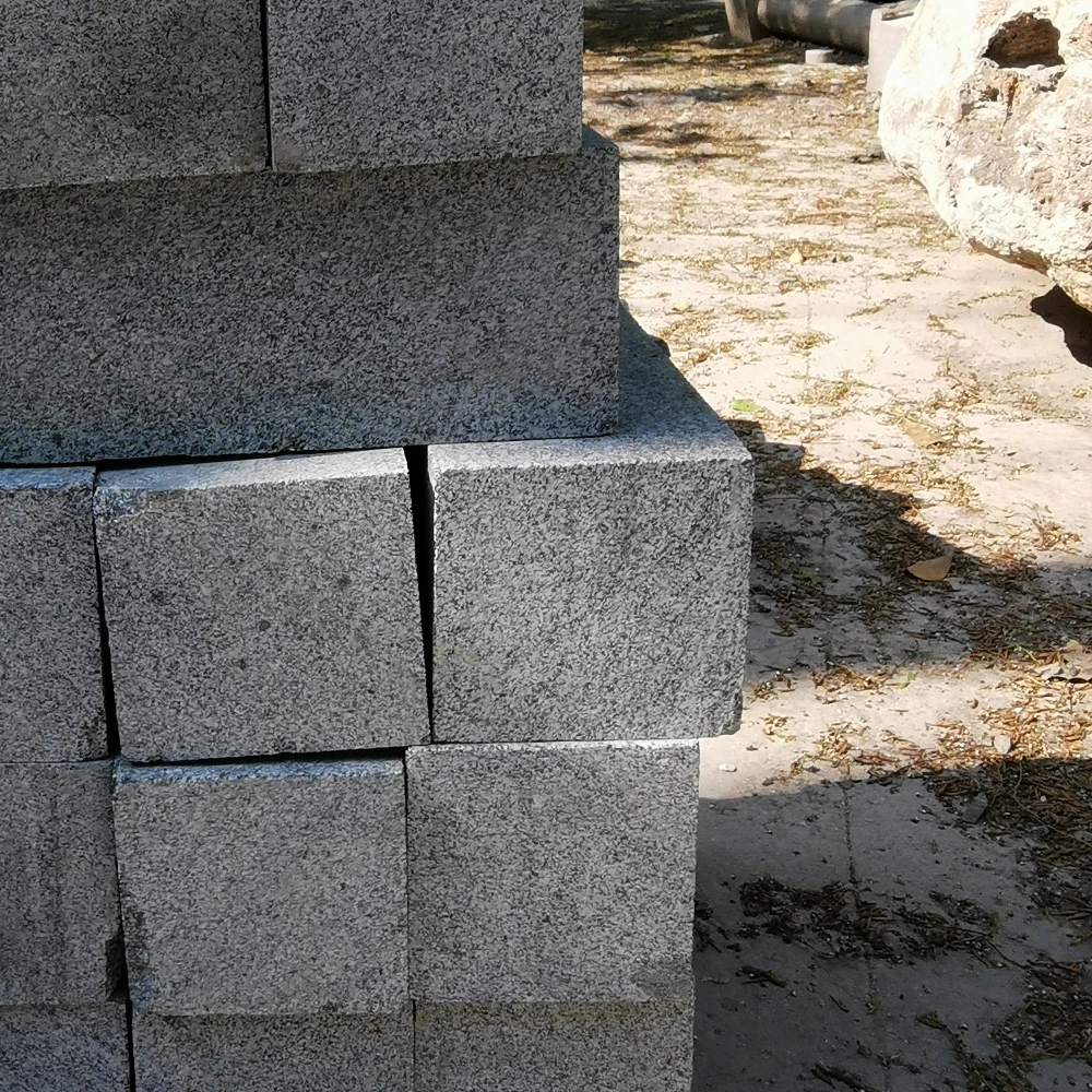 Outdoor garden floor grey paving stone granite block for decoration