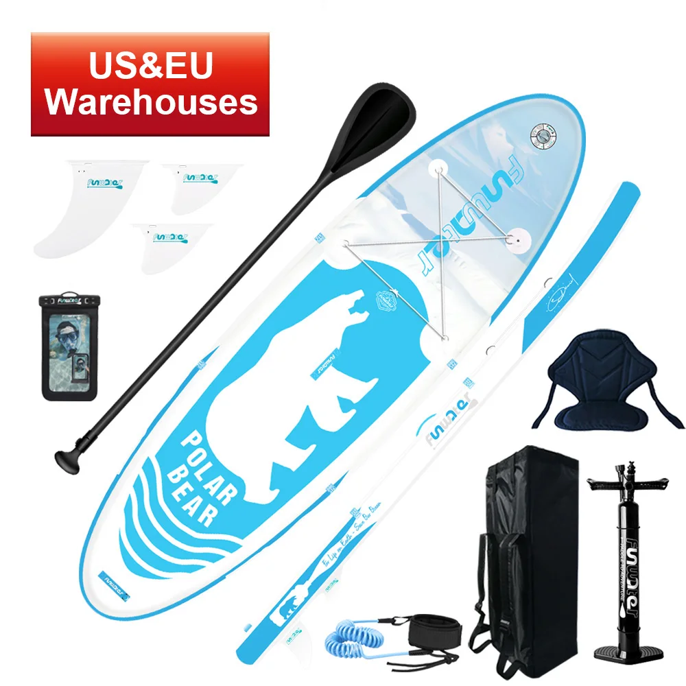 

FUNWATER Dropshipping inflatable stand up padleboard 2021 sup for fishing sup wake paddle board surfboard sup board wakesurf