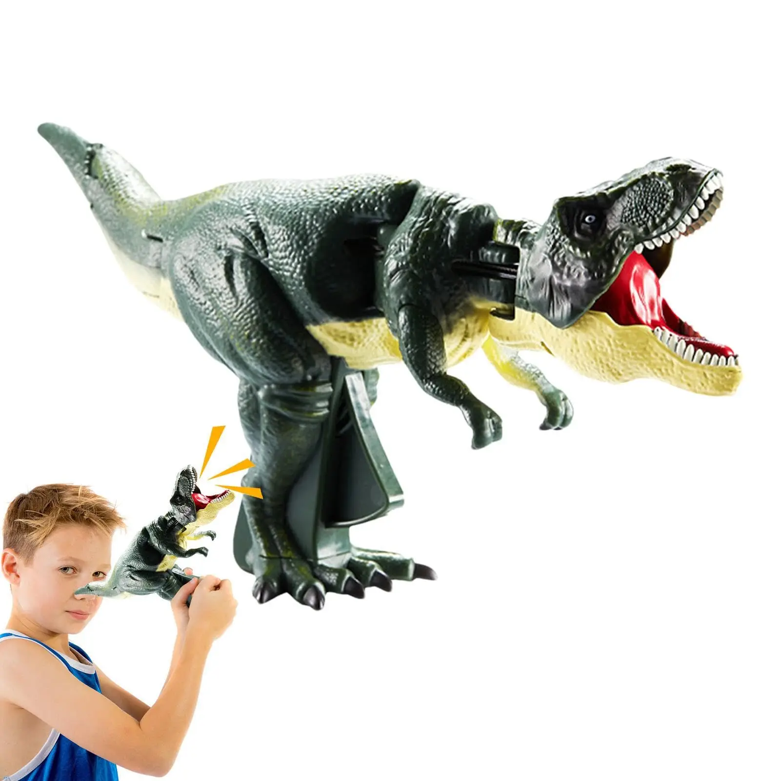 

funny dinosaur toy children press Dinosaur Toy Tyrannosaurus Rex Model Children Push Button Toys
