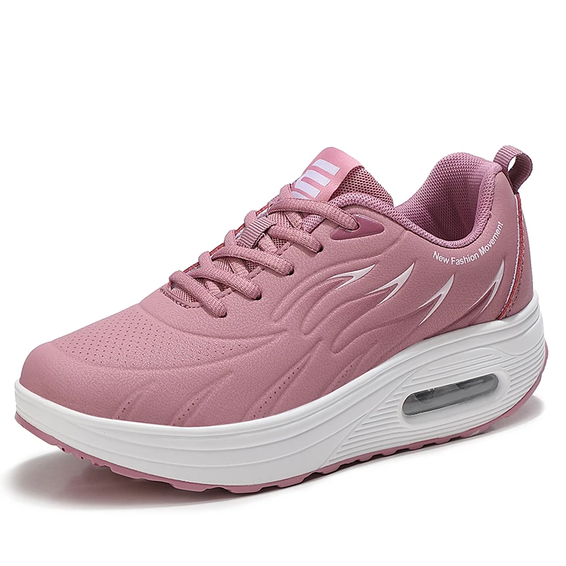 

YZ New Leather Rocker for women sports walking shoes wholesale