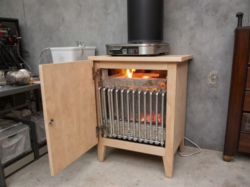 Oil filled thermal mass diy heater setup