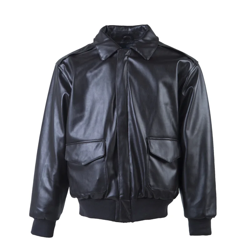 

Motorcycle Jackets Fashion Blank Military Men Flight Leather Jacket GAO