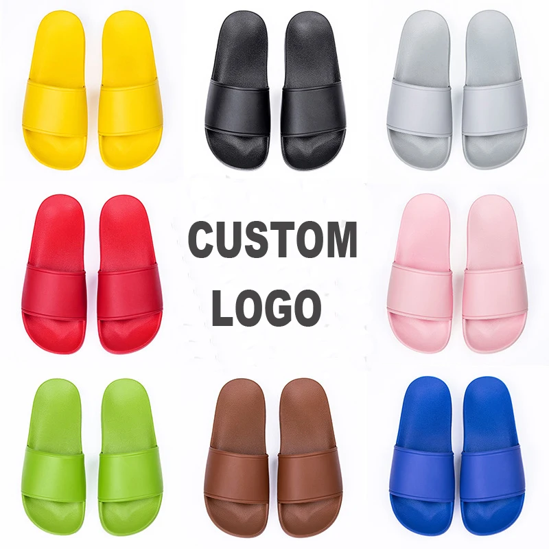 

OEM LOGO Custom Slippers Family Indoor Slides Unisex Home Slippers Kids Men Women Flip Flops Summer Beach Sandals, Picture