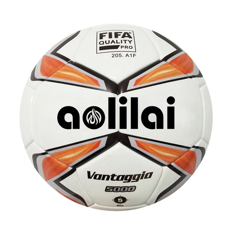 

Pelota De Futbol Topu Oem Football Training Soccer Ball Ball Cheap Size 5 PU Leather F5V5000 Football Equipment, Orange white