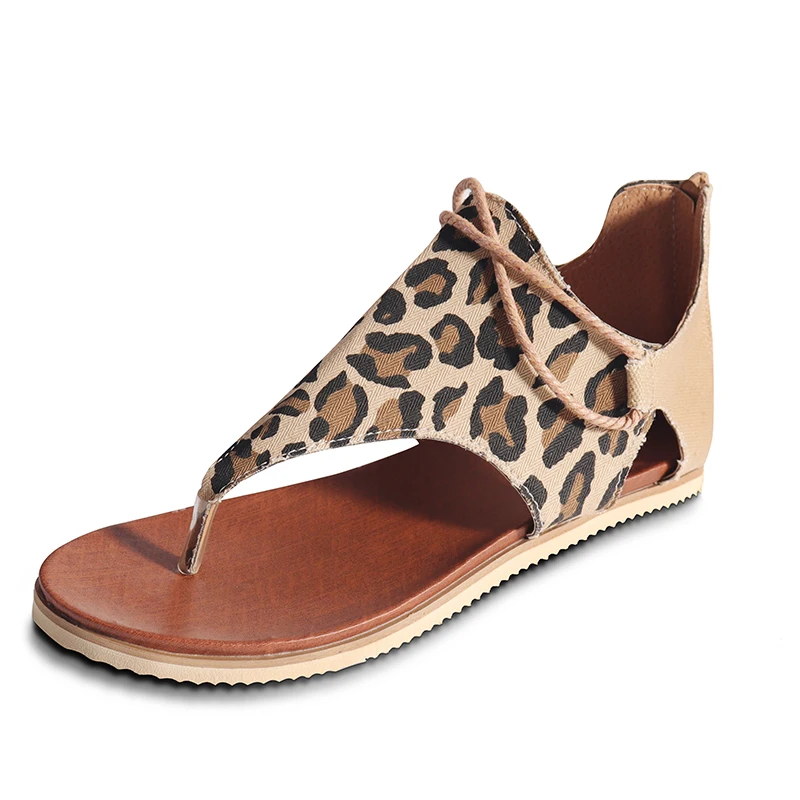 

RTS Ladies Slippers Wholesale Leopard Zebra Snake Pattern Print Flat Slip Women's Sandals