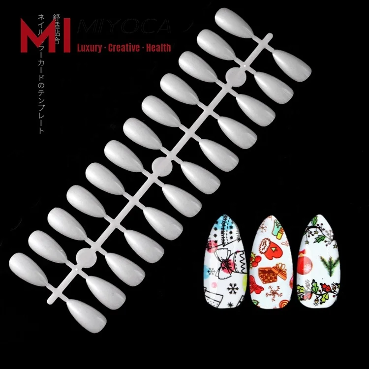 

Miyoca Girl's Stickers Press On Artificial Fingernails Tip Extensions For Acrylics Wraps Nails Short Nail Tips Extra Long