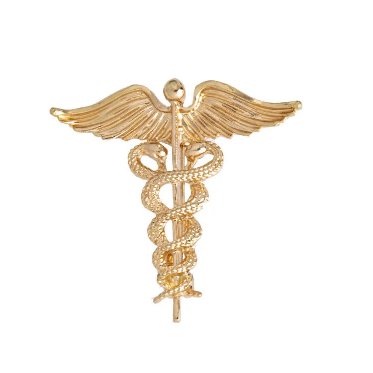 Medical Symbol Caduceus Nursing Metal Badge Brooches Lapel Pin For ...