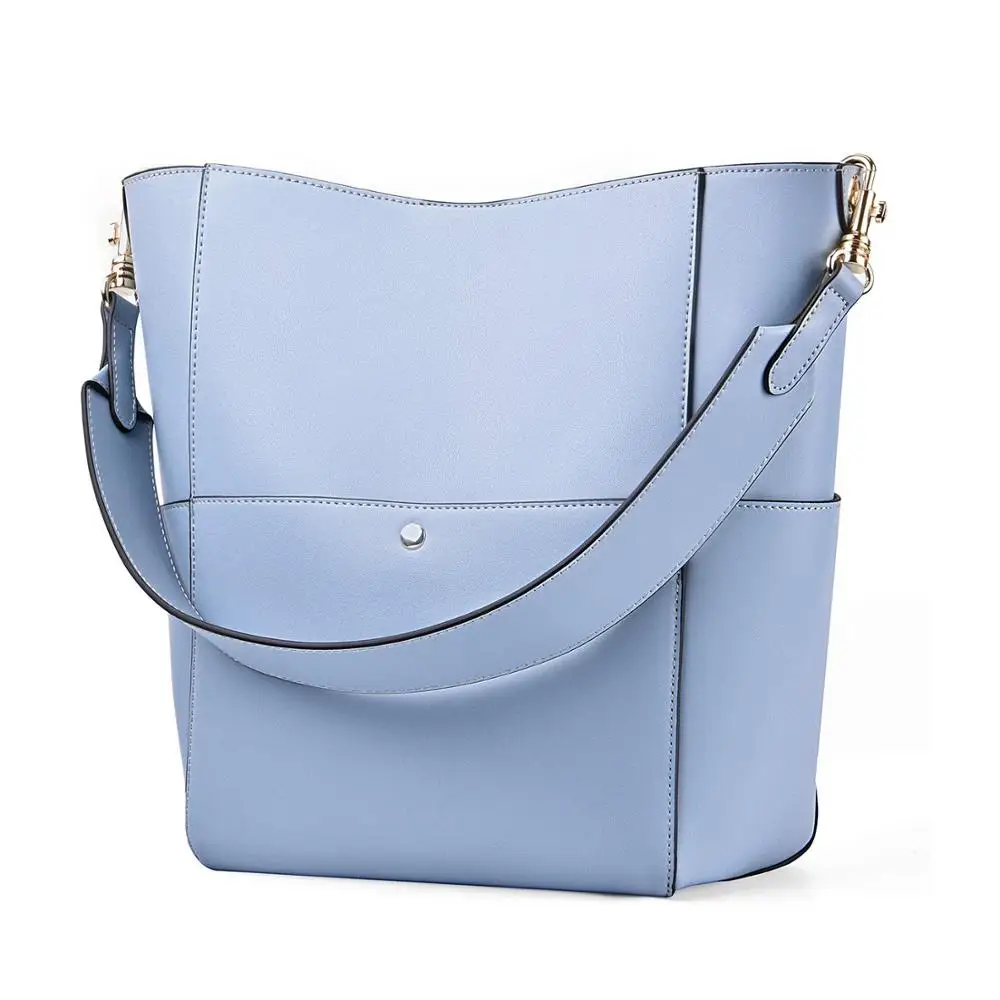 

Wholesale Big Capacity Women's Hobo Handbag Shoulder Bucket Bag Genuine Leather Tote Shoulder Bag