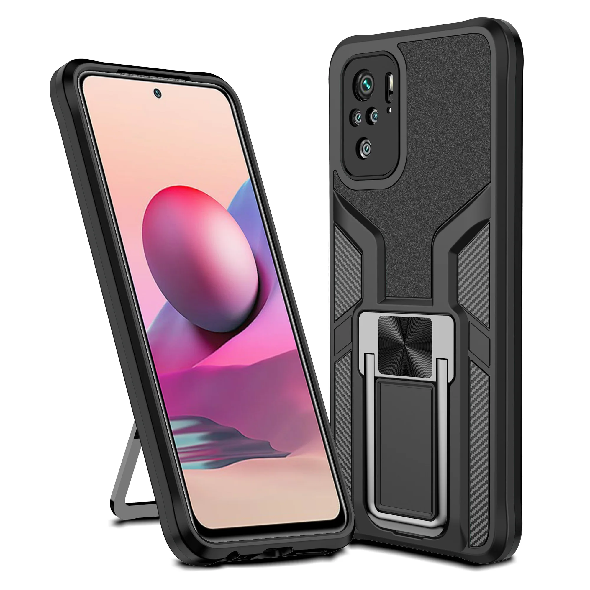 

Cell Phone Case For Redmi Note 10 10S Note 10 Pro Max Magnetic Holder Phone Cover Heavy Duty Military Cases For Redmi Note 9S 9A