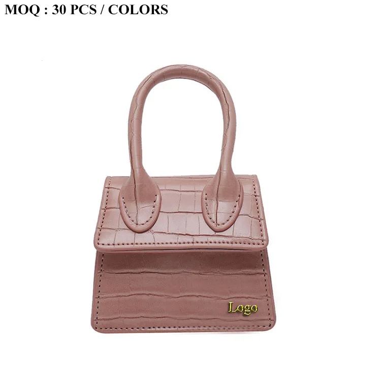 

Low Customization for Women Mini Bags OEM Acceptable Letters Custom Purses and Handbags Low MOQ for Ladies Crocodile Handbags