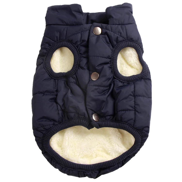 

2 Layers Fleece Lined Warm Dog Jacket for Puppy Winter Cold WeatherSoft Windproof Small Dog Coat