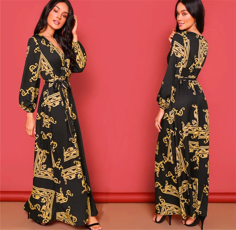 

vestito 2021 Private label OEM/ODM fashion clothing long gown dress summer ladies women long sleeve maxi plus size casual