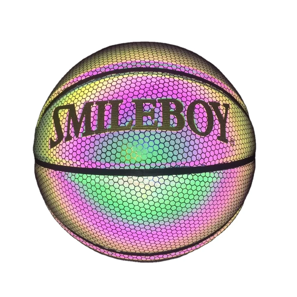 

Smileboy brand top fashion glow in the dark promotional ball customized size 7 deflated basketball ball, Any color