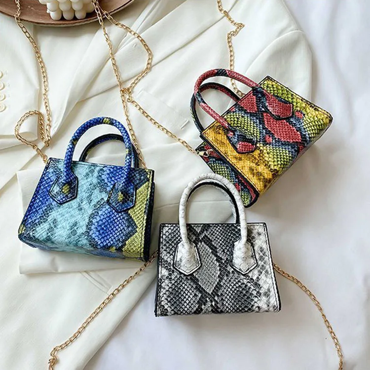 

2020 Hot Sale New Sac A Main Femme Designer Mini Snake Skin Shoulder Handbags For Girls Small Women Handbags, Three colors